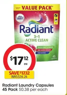 Coles Radiant Laundry Capsules offer