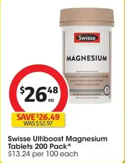 Coles Swisse Ultiboost Magnesium Tablets offer
