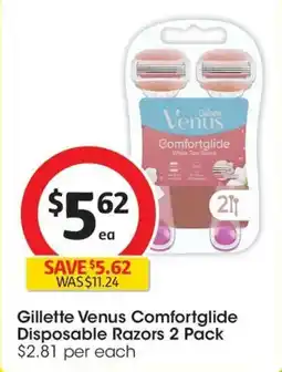 Coles Gillette Venus Comfortglide Disposable Razors offer