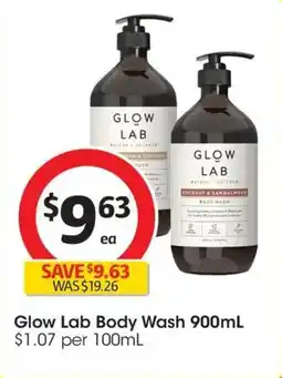 Coles Glow Lab Body Wash offer