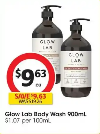 Coles Glow Lab Body Wash offer