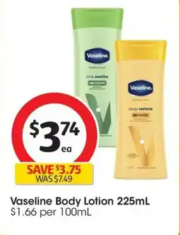 Coles Vaseline Body Lotion offer