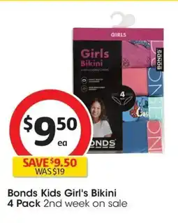 Coles Bonds Kids Girl's Bikini offer