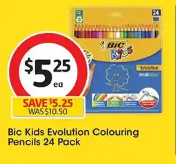 Coles Bic Kids Evolution Colouring Pencils offer