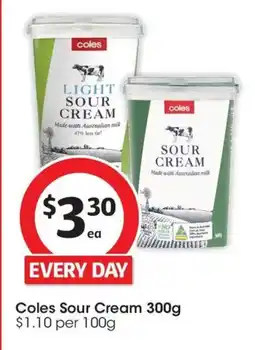 Coles Coles Sour Cream offer