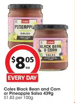 Coles Coles Black Bean and Corn or Pineapple Salsa offer