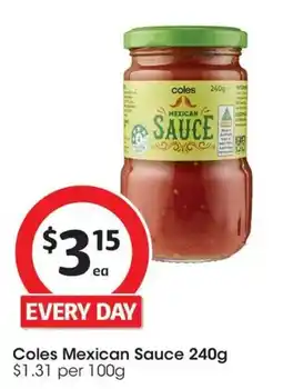 Coles Coles Mexican Sauce offer