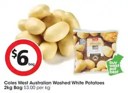 Coles Coles West Australian Washed White Potatoes Bag offer