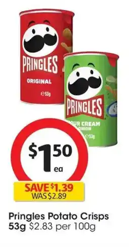 Coles Pringles Potato Crisps offer