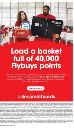 Coles Coles credit cards offer