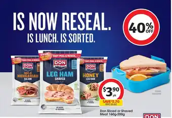 Coles Don Sliced or Shaved Meat offer