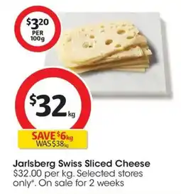 Coles Jarlsberg Swiss Sliced Cheese offer