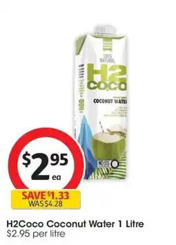 Coles H2Coco Coconut Water offer
