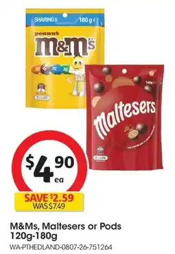 Coles M&Ms Maltesers or Pods offer
