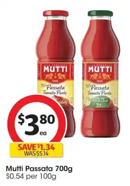 Coles Mutti Passata offer