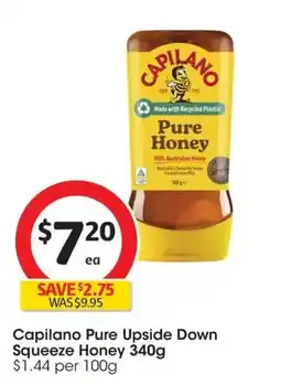 Coles Capilano Pure Upside Down Squeeze Honey offer