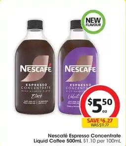 Coles Nescafé Espresso Concentrate Liquid Coffee offer