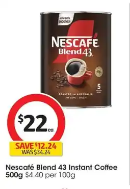 Coles Nescafé Blend 43 Instant Coffee offer