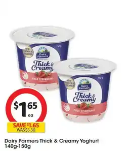Coles Dairy Farmers Thick & Creamy Yoghurt offer