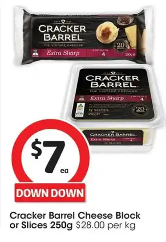 Coles Cracker Barrel Cheese Block or Slices offer