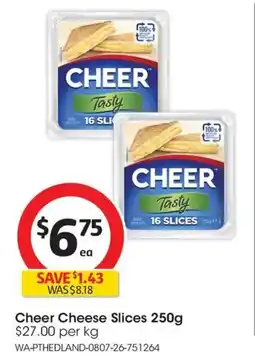 Coles Cheer Cheese Slices offer