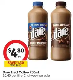 Coles Dare Iced Coffee offer