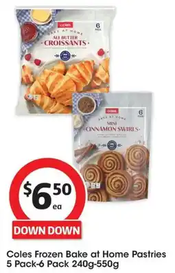 Coles Coles Frozen Bake at Home Pastries offer