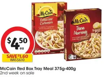 Coles McCain Red Box Tray Meal offer