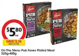 Coles On The Menu Pub Faves Plated Meal offer