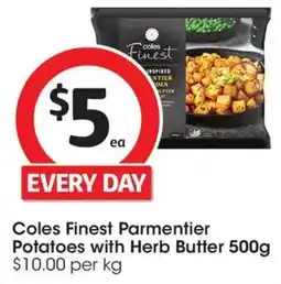 Coles Coles Finest Parmentier Potatoes with Herb Butter offer