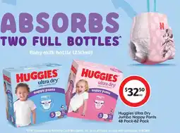 Coles Huggies Ultra Dry Jumbo Nappy Pants offer