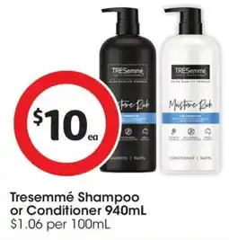Coles Tresemmé Shampoo or Conditioner offer