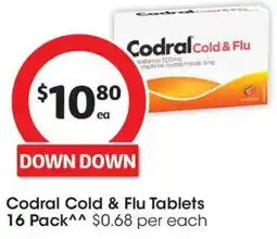 Coles Codral Cold & Flu Tablets offer