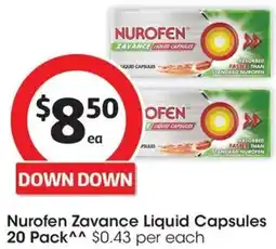 Coles Nurofen Zavance Liquid Capsules offer