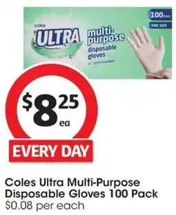 Coles Coles Ultra Multi-Purpose Disposable Gloves offer