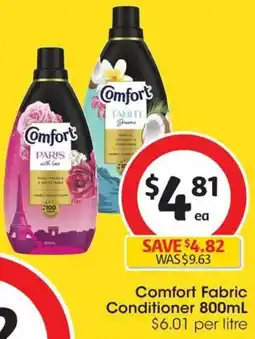 Coles Comfort Fabric Conditioner offer