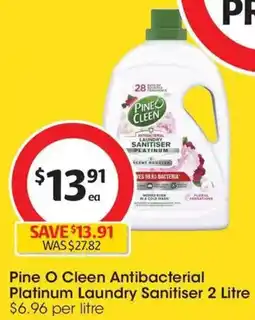 Coles Pine O Cleen Antibacterial Platinum Laundry Sanitiser offer