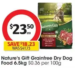 Coles Nature's Gift Grainfree Dry Dog Food offer