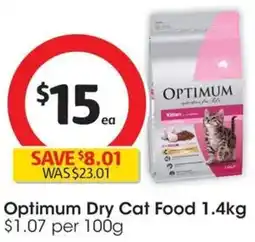 Coles Optimum Dry Cat Food offer