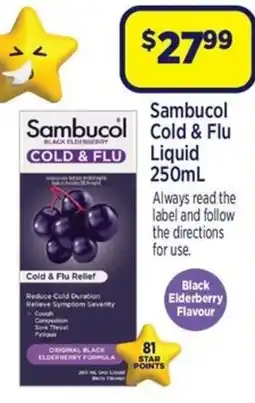 Star Discount Chemist Sambucol Cold & Flu Liquid offer