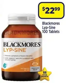 Star Discount Chemist Blackmores Lyp-Sine 100 Tablets offer
