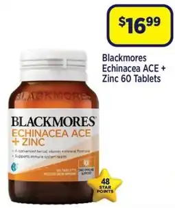 Star Discount Chemist Blackmores Echinacea ACE + Zinc 60 Tablets offer