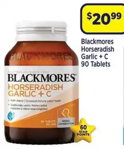 Star Discount Chemist Blackmores horseradish garlic +c 90 30 tablets offer