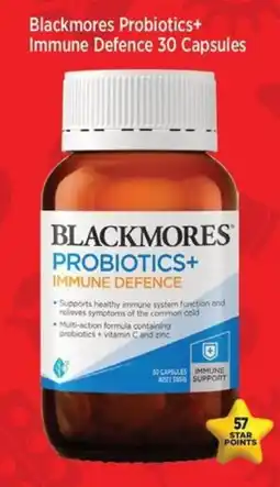 Star Discount Chemist Blackmores Probiotics+ Immune Defence 30 Capsules offer