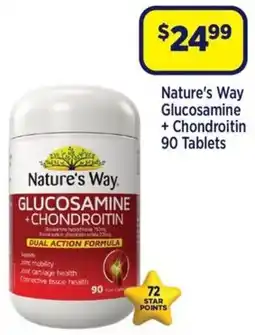 Star Discount Chemist Nature's Way GLUCOSAMINE +CHONDROITIN 90 Tablets offer