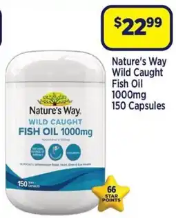 Star Discount Chemist Nature's Way Wild Caught Fish Oil 1000mg 150 Capsules offer