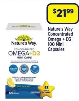 Star Discount Chemist Nature's Way Concentrated Omega + D3 100 Mini Capsules offer