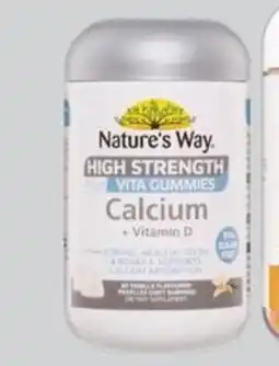 Star Discount Chemist Natures' Way High Strength Adult Vita Gummies Calcium + Vitamin D 60 Pastilles offer