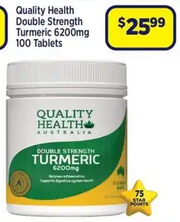 Star Discount Chemist Quality Health Double Strength Turmeric 6200mg 100 Tablets offer