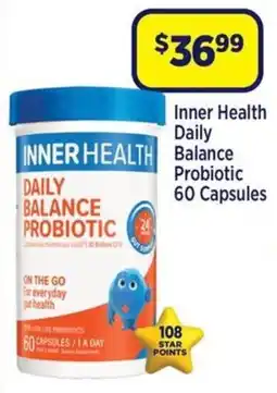 Star Discount Chemist Inner health daily balance Probiotic 60 Capsules offer